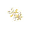 Absolute CZ & White Opal Flower Brooch, Gold