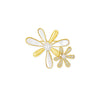 Absolute CZ & White Opal Flower Brooch, Gold