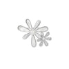Absolute CZ & White Opal Flower Brooch, Silver