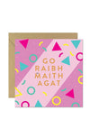 Bold Bunny Go Raibh Maith Agat Greeting Card