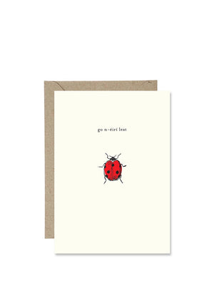 Bold Bunny Irish “Go N-Eiri Leat” Greetings Card