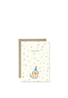Bold Bunny “Happy Birthday” Poodle Greetings Card