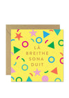 Bold Bunny Lá Breithe Sona Duit Shapes Greeting Card