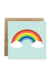 Bold Bunny Rainbow Greeting Card