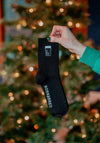 EMBROIDERED SOCKS STOUTS OUT 4 -8 BLACK