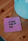 BORN & BRED A Wee Cup of Tea Coaster, Pink