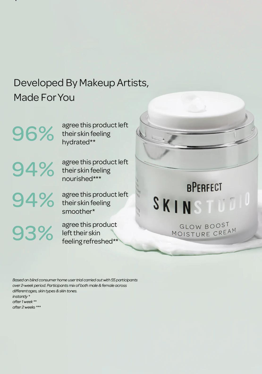BPerfect Skin Studio Glow Boost Moisture Cream, 50ml