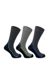 Bramble 3 Pair Lightweight Bamboo Hiker Socks, Grey Multi