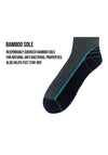 Bramble 3 Pair Lightweight Bamboo Hiker Socks, Grey Multi UK6-11