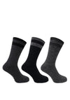 Bramble 3 Pair All Terrain Walking Boot Socks, Black Multi