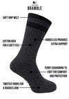 Bramble 3 Pair All Terrain Walking Boot Socks, Black Multi