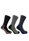 Bramble 3 Pair All Terrain Walking Boot Socks, Grey Multi
