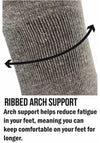 Bramble 3 Pair Wicking Boot Socks, Grey Multi UK6-11