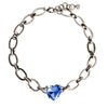 Dyrberg/Kern Braze Heart Bracelet, Silver & Blue