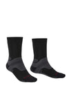 Bridgedale Hike Midweight Boot Socks, Black & Grey