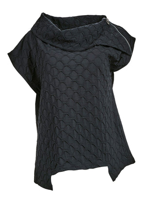 My Soul Bubble Cap Sleeve Top, Black
