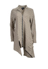 My Soul Asymmetric Hem Bubble Jacket, Khaki