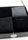 Bugatti 4 Pack Socks Gift Box, Black & Beige