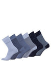 Bugatti 6 Pack Socks Gift Box, Blue Multi