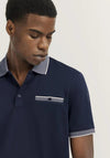 Bugatti Contrast Hem Pocket Polo Shirt, Navy