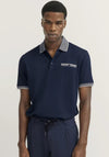Bugatti Contrast Hem Pocket Polo Shirt, Navy