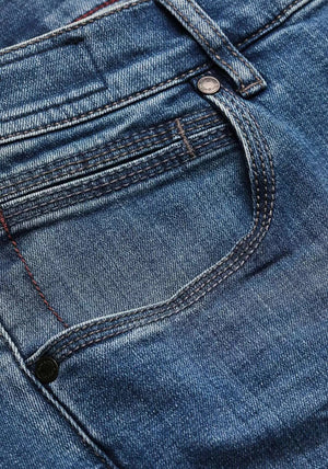 Bugatti Flexcity Straight Fit Jeans, Washed Blue