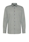 Bugatti Geo Pattern Print Shirt, Olive Multi