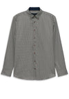 Bugatti Geo Print Shirt, Taupe & Teal Multi