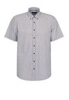 Bugatti Geo Print Short Sleeve Shirt, Red Multi