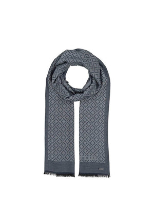 Bugatti Lightweight Geo Pattern Scarf, Blue