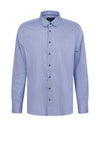 Bugatti Long Sleeve Geo Pattern Shirt, Blue