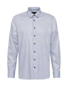 Bugatti Long Sleeve Geo Pattern Shirt, Blue & White