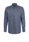 Bugatti Long Sleeve Geo Print Shirt, Navy