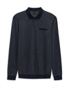 Bugatti Long Sleeve Polo Shirt, Navy