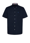 Bugatti Plain Short Sleeve Soft Cotton Shirt, Navy