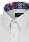 Bugatti Plain Short Sleeve Soft Cotton Shirt, White