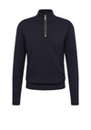 Bugatti Quarter Zip Soft Knit Sweater, Navy
