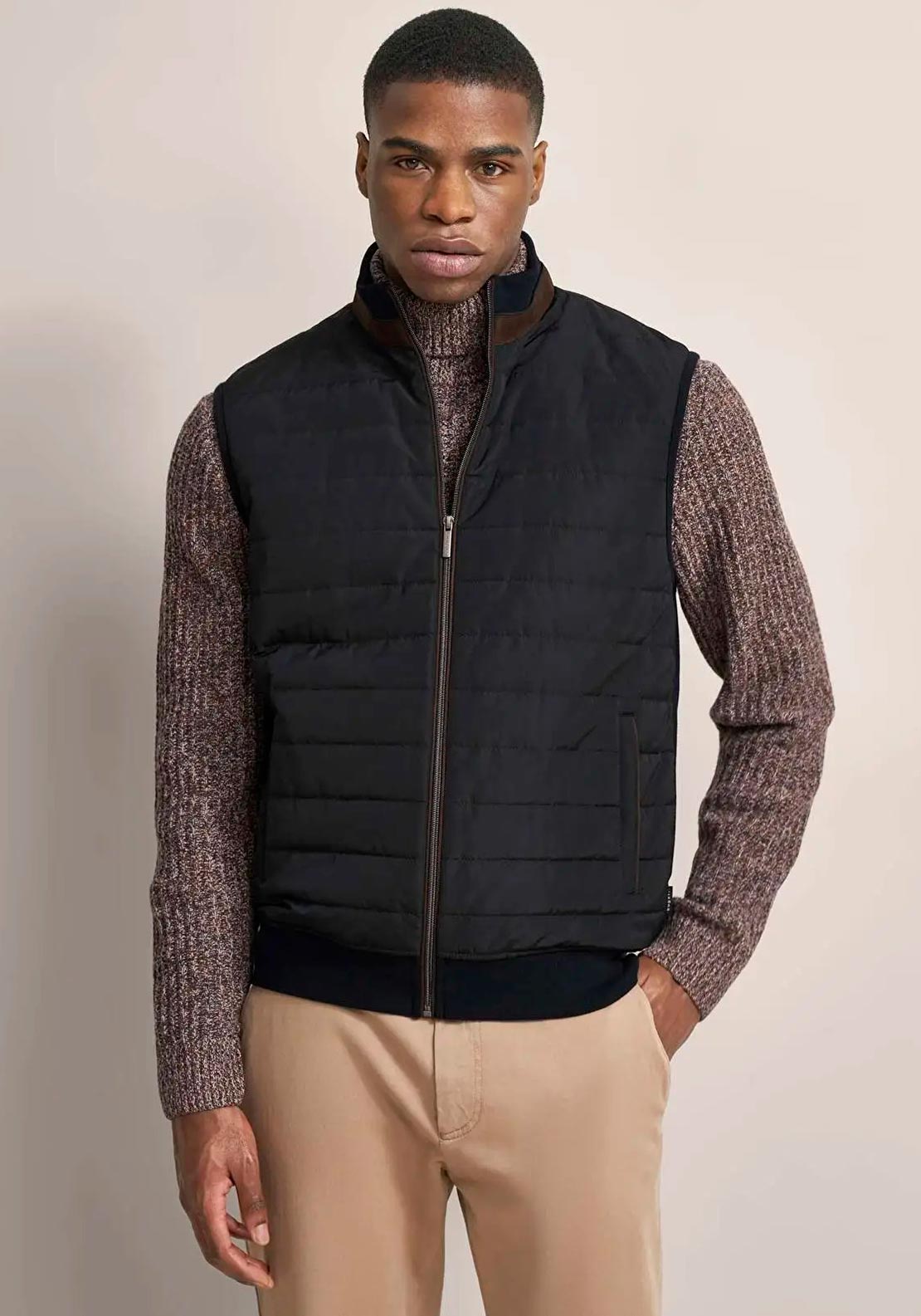 Bugatti Quilted Gilet, Navy