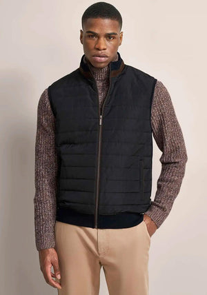 Bugatti Quilted Gilet, Navy