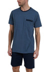 Bugatti Short Pyjama Set, Navy & Blue