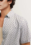 Bugatti Short Sleeve Ornate Floral Shirt, Olive Multi