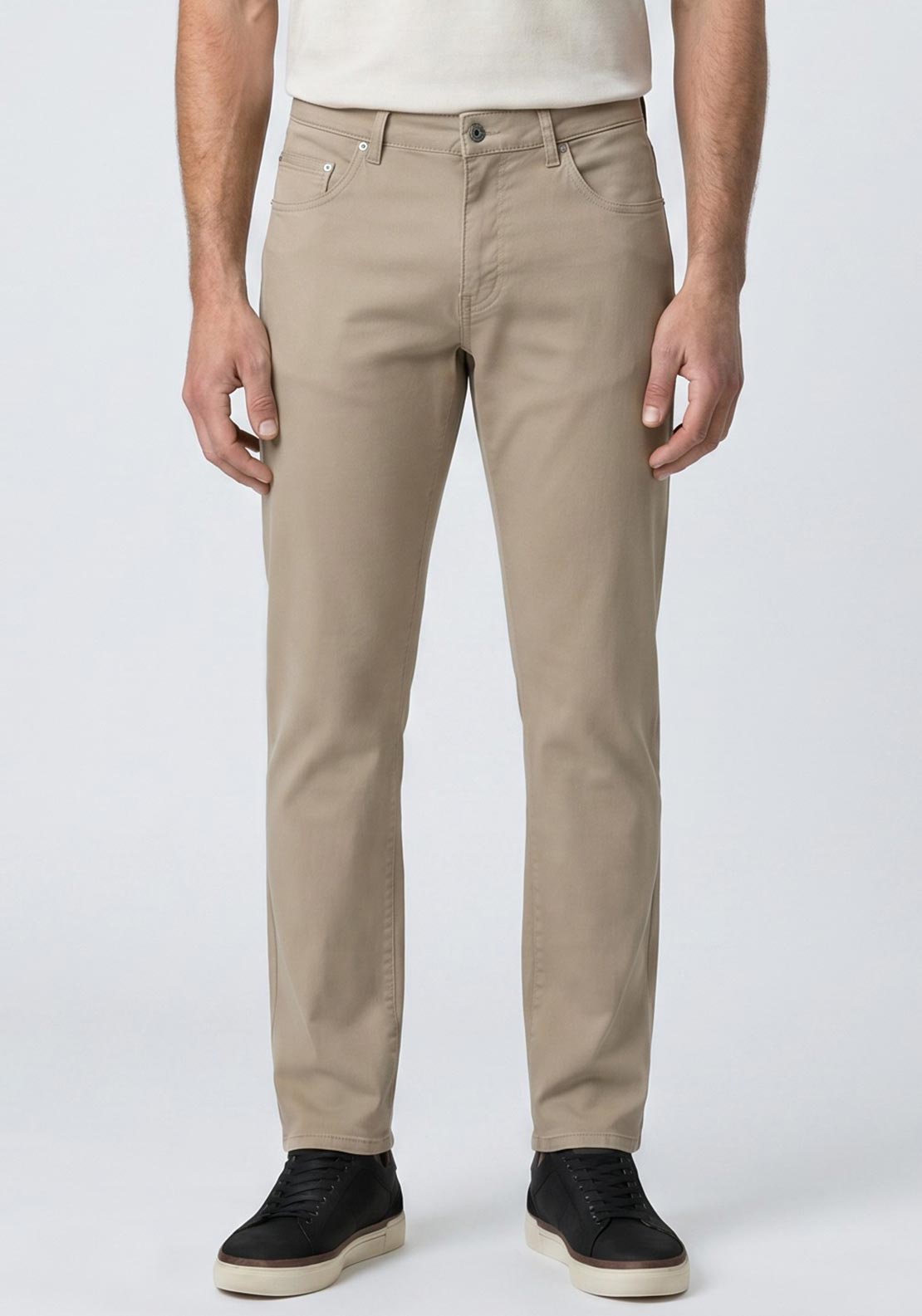 Bugatti Flexcity Performance Stretch Chinos, Stone Beige