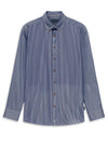 Bugatti Modern Fit Striped Shirt, Navy