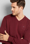Bugatti V Neck Sweater, Bordeaux