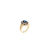 Burren Jewellery Art Deco Style Ring, Gold & Blue