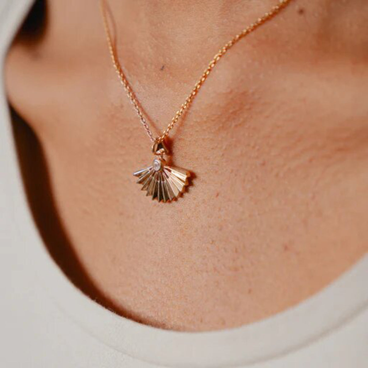 Burren Jewellery Avery Pendant Necklace, Gold
