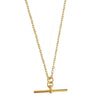 Burren Jewellery Blast from the Past T-Bar Necklace, Gold