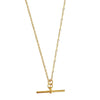 Burren Jewellery Blast from the Past T-Bar Necklace, Gold
