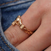 Burren Jewellery Celtic Twist Claddagh Ring, Gold