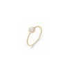 Burren Jewellery Crossed Destiny Solitaire Ring, Gold